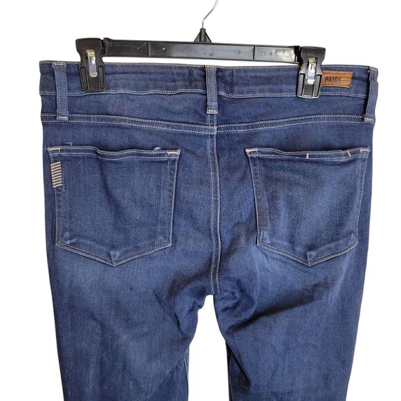 Paige Womens Size 30 Blue Solid Ankle Skinny Jeans - Picture 10 of 11